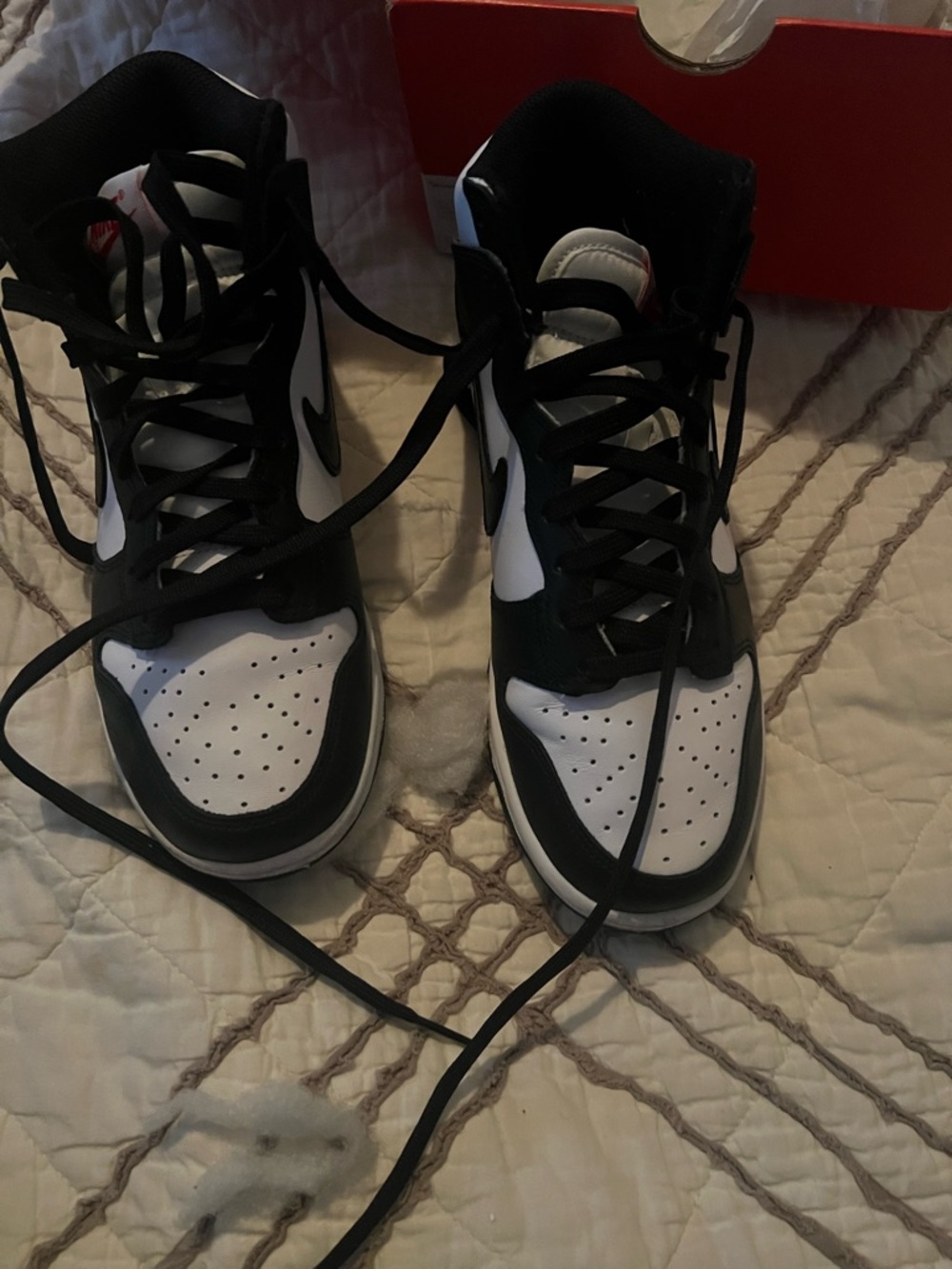 Nike Two-Tone Black and White High-Tops